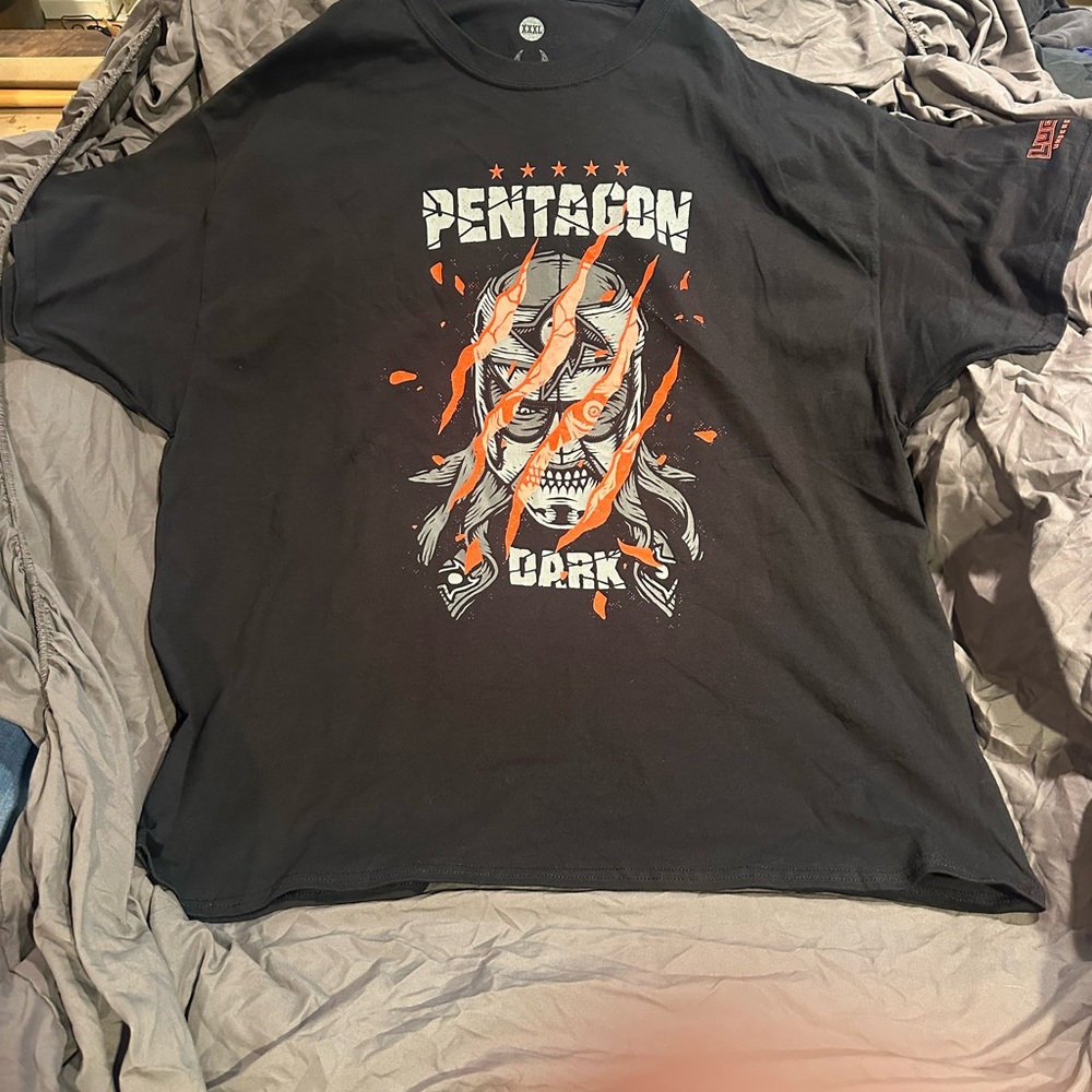 Underground Pentagon Graphic Tee - Black and Orange